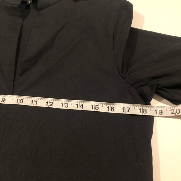 Walter Baker Lynn Top Black 3/4 Bell Sleeve Deep V Split Neck Small - Picture 7 of 11